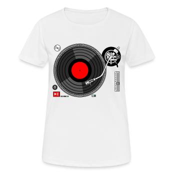 Dj Turntable - Women's Breathable T-Shirt - white - Front - AI Model Female 172 dark (172cm)