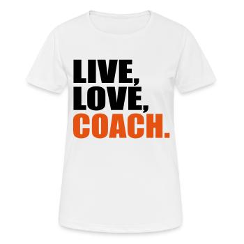 coach - Women's Breathable T-Shirt - white - Front - AI Model Female 172 dark (172cm)