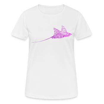Tauchen Rochen Manta - Frauen T-Shirt atmungsaktiv - Weiß - Vorne - AI Model Female 172 dark (172cm)