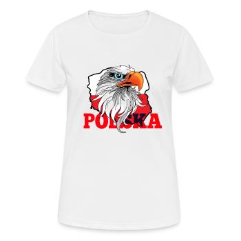Poland, Eagle, Emblem, Map of Poland, Patriot - Women's Breathable T-Shirt - white - Front - AI Model Female 172 dark (172cm)