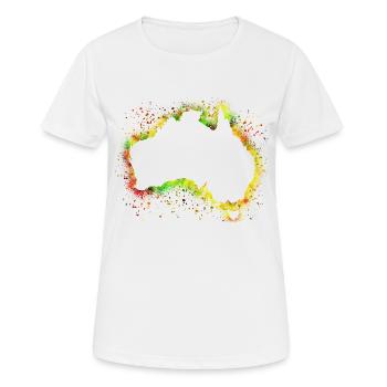 Continents australiens - T-shirt respirant Femme - blanc - Devant - AI Model Female 172 dark (172cm)