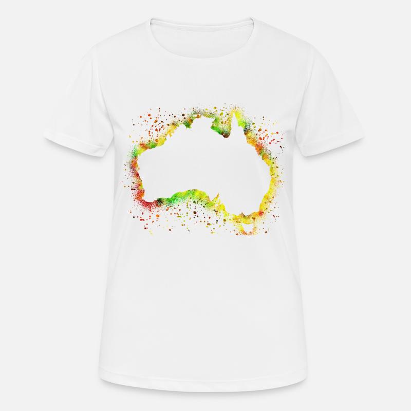 Australia continents - Women's Breathable T-Shirt - white