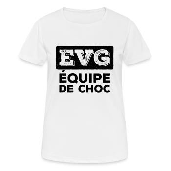 Evg équipe de choc - T-shirt respirant Femme - blanc - Devant - AI Model Female 172 dark (172cm)