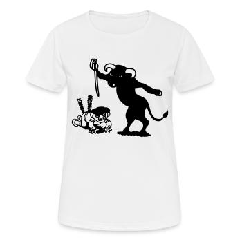 stierkampf schwarzer humor zynisch stier matador - Frauen T-Shirt atmungsaktiv - Weiß - Vorne - AI Model Female 172 dark (172cm)