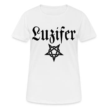 (luzifer2) - Frauen T-Shirt atmungsaktiv - Weiß - Vorne - AI Model Female 172 dark (172cm)
