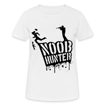 Noob Hunter Shooter blood drops Graffiti - Women's Breathable T-Shirt - white - Front - AI Model Female 172 dark (172cm)