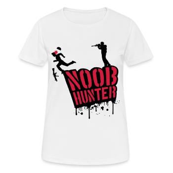 Tireur noob sang Hunter gouttes graffiti - T-shirt respirant Femme - blanc - Devant - AI Model Female 172 dark (172cm)
