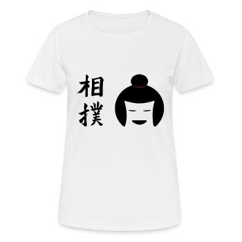 Asie - T-shirt respirant Femme - blanc - Devant - AI Model Female 172 dark (172cm)