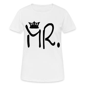 mr_krone - T-shirt respirant Femme - blanc - Devant - AI Model Female 172 dark (172cm)