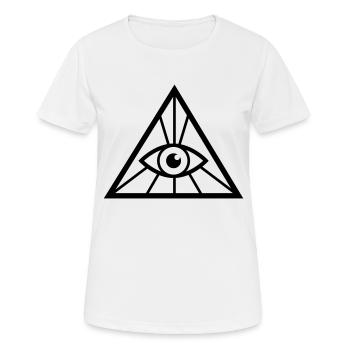 eye - Women's Breathable T-Shirt - white - Front - AI Model Female 172 dark (172cm)