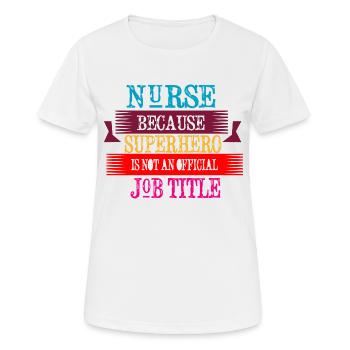 Infirmière Médecin Infirmière Hôpital - T-shirt respirant Femme - blanc - Devant - AI Model Female 172 dark (172cm)