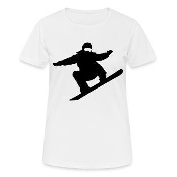Wintersport - Snowboarder - Frauen T-Shirt atmungsaktiv - Weiß - Vorne - AI Model Female 172 dark (172cm)