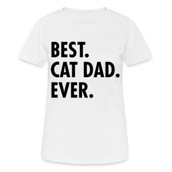 Best. Cat Dad. Ever. - Women's Breathable T-Shirt - white - Front - AI Model Female 172 dark (172cm)