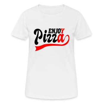 Profitez de la pizza - T-shirt respirant Femme - blanc - Devant - AI Model Female 172 dark (172cm)