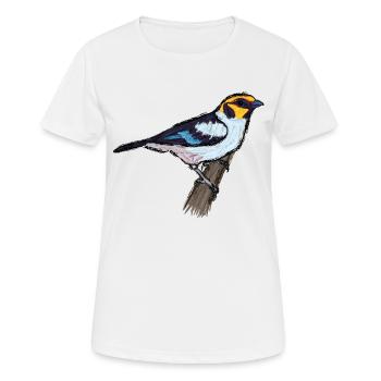 Tangerine à face rouge / Tanager face à la flamme Design I - T-shirt respirant Femme - blanc - Devant - AI Model Female 172 dark (172cm)