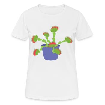 Plante carnivore - T-shirt respirant Femme - blanc - Devant - AI Model Female 172 dark (172cm)