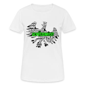 Schützenfest Vogel - Frauen T-Shirt atmungsaktiv - Weiß - Vorne - AI Model Female 172 dark (172cm)