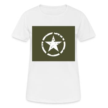 American Military Star - Women's Breathable T-Shirt - white - Front - AI Model Female 172 dark (172cm)