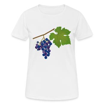 Raisin, vigne, automne - T-shirt respirant Femme - blanc - Devant - AI Model Female 172 dark (172cm)