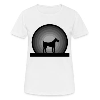 Chien chien - T-shirt respirant Femme - blanc - Devant - AI Model Female 172 dark (172cm)