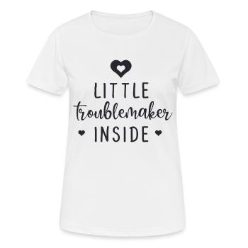 Little Troublemaker Inside - Frauen T-Shirt atmungsaktiv - Weiß - Vorne - AI Model Female 172 dark (172cm)