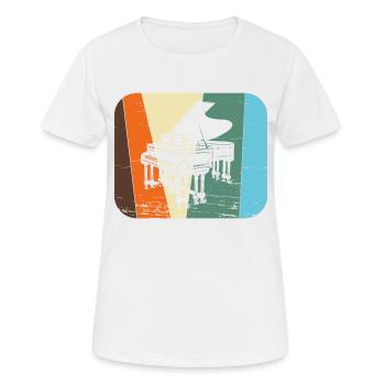 Flügel / Klavier - Frauen T-Shirt atmungsaktiv - Weiß - Vorne - AI Model Female 172 dark (172cm)
