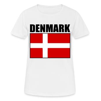 Dänemark - Frauen T-Shirt atmungsaktiv - Weiß - Vorne - AI Model Female 172 dark (172cm)