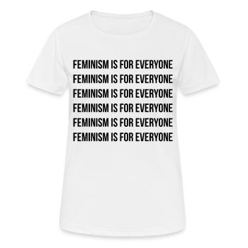 Feminism is for everyone Feminism Writing - Women's Breathable T-Shirt - white - Front - AI Model Female 172 dark (172cm)