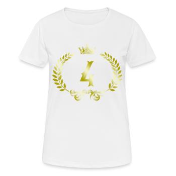 Couronne à 4 chiffres - T-shirt respirant Femme - blanc - Devant - AI Model Female 172 dark (172cm)
