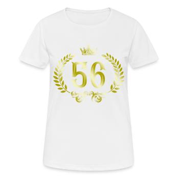 56 Couronne numérique - T-shirt respirant Femme - blanc - Devant - AI Model Female 172 dark (172cm)
