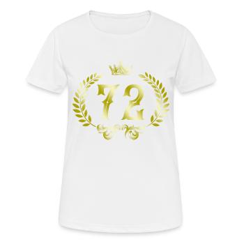 72 Zahl Kranz - Frauen T-Shirt atmungsaktiv - Weiß - Vorne - AI Model Female 172 dark (172cm)