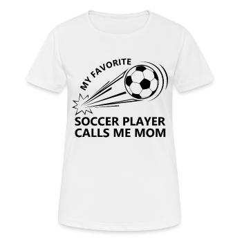 Football Mama noir - T-shirt respirant Femme - blanc - Devant - AI Model Female 172 dark (172cm)