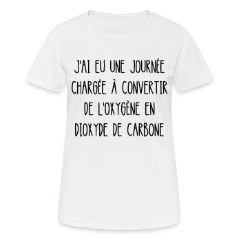 journée chargée - T-shirt respirant Femme - blanc - Devant - AI Model Female 172 dark (172cm)