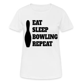 Bowling Cadeau Bowling Bowling Bowling Bowling Bowling Ball - T-shirt respirant Femme - blanc - Devant - AI Model Female 172 dark (172cm)