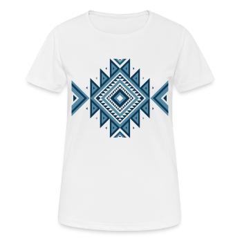 Rune Symbol Geschenk Ornament ethnisch Spirit Art - Frauen T-Shirt atmungsaktiv - Weiß - Vorne - AI Model Female 172 dark (172cm)
