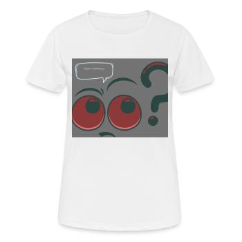 What Happend - Frauen T-Shirt atmungsaktiv - Weiß - Vorne - AI Model Female 172 dark (172cm)
