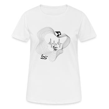 Music - Women's Breathable T-Shirt - white - Front - AI Model Female 172 dark (172cm)