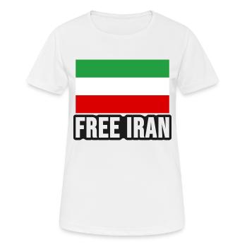 Iran libre - T-shirt respirant Femme - blanc - Devant - AI Model Female 172 dark (172cm)