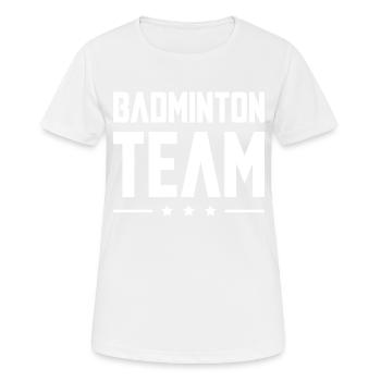 Badminton Team - Frauen T-Shirt atmungsaktiv - Weiß - Vorne - AI Model Female 172 dark (172cm)