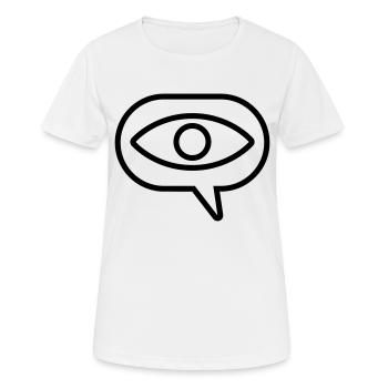 Visuell Sehen Auge Sprechblase - Frauen T-Shirt atmungsaktiv - Weiß - Vorne - AI Model Female 172 dark (172cm)