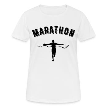 marathon - Women's Breathable T-Shirt - white - Front - AI Model Female 172 dark (172cm)