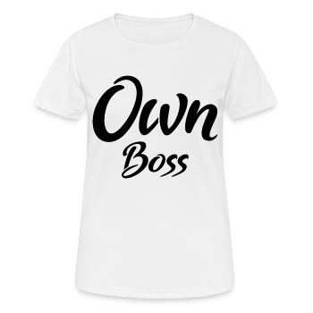 own boss black - Women's Breathable T-Shirt - white - Front - AI Model Female 172 dark (172cm)