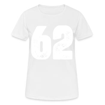 62 Number jersey - Women's Breathable T-Shirt - white - Front - AI Model Female 172 dark (172cm)