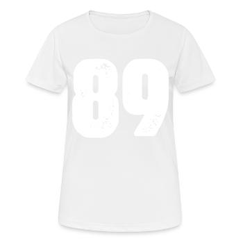 89 Number jersey - Women's Breathable T-Shirt - white - Front - AI Model Female 172 dark (172cm)