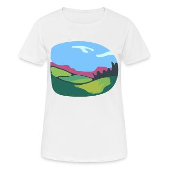 Paysage naturel - T-shirt respirant Femme - blanc - Devant - AI Model Female 172 dark (172cm)