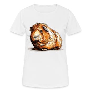 Meerschweinchen sind einfach tolle Haustiere - Frauen T-Shirt atmungsaktiv - Weiß - Vorne - AI Model Female 172 dark (172cm)