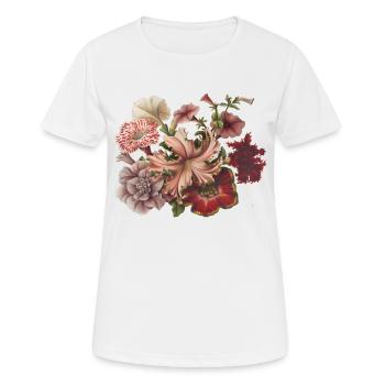 Flowers - Women's Breathable T-Shirt - white - Front - AI Model Female 172 dark (172cm)