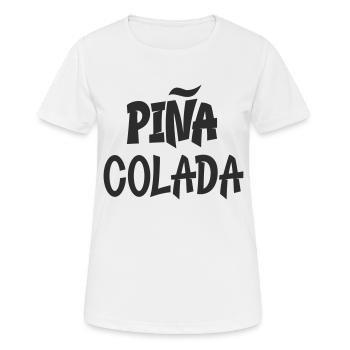 Lettrage Pina Colada Amérique centrale Amérique du Sud - T-shirt respirant Femme - blanc - Devant - AI Model Female 172 dark (172cm)