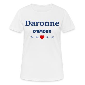 Daronne - T-shirt respirant Femme - blanc - Devant - AI Model Female 172 dark (172cm)
