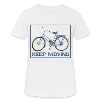 keep moving - Women's Breathable T-Shirt - white - Front - AI Model Female 172 dark (172cm)